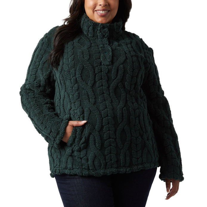 32 Degrees Women's Cable Sherpa Pullover