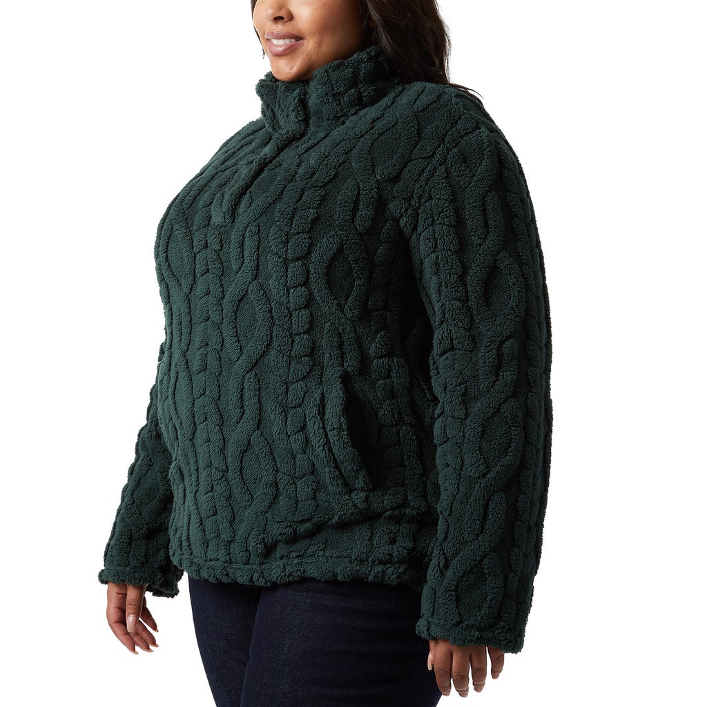 32 Degrees Women's Cable Sherpa Pullover