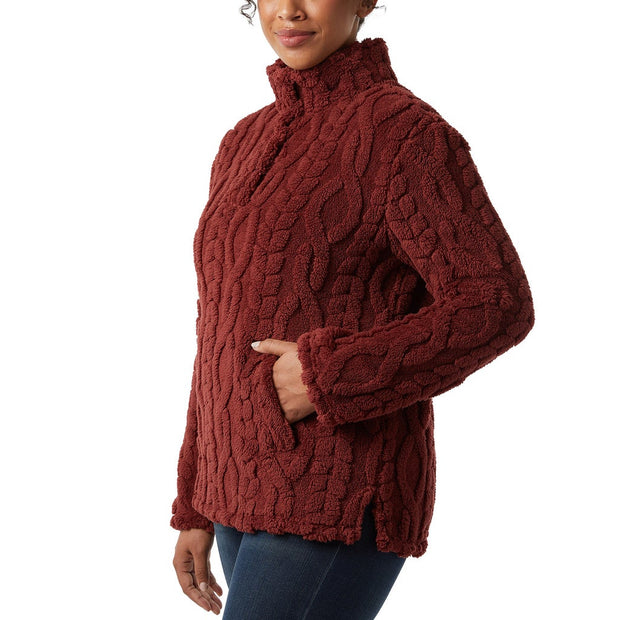 32 Degrees Women's Cable Sherpa Pullover