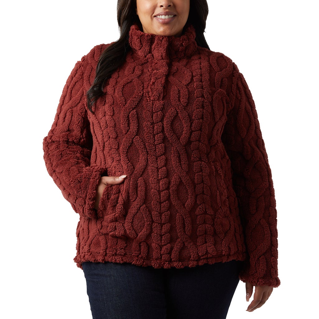32 Degrees Women's Cable Sherpa Pullover