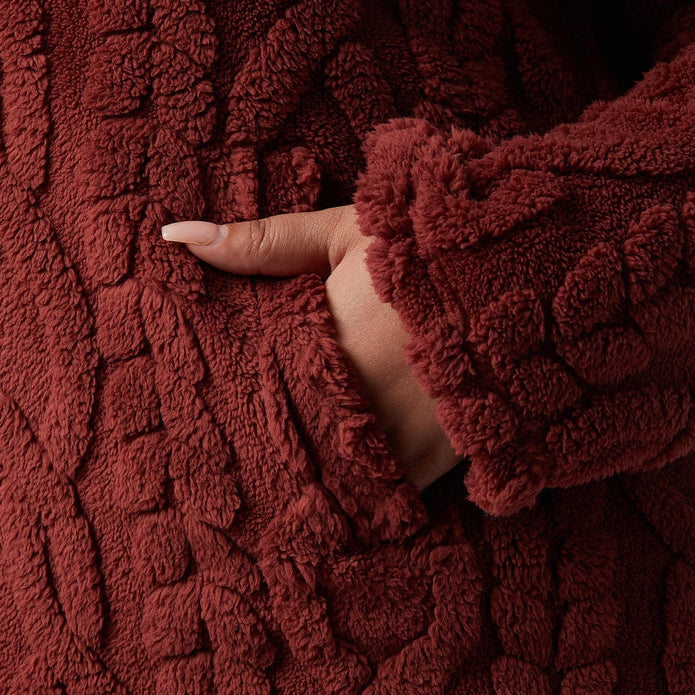 32 Degrees Women's Cable Sherpa Pullover