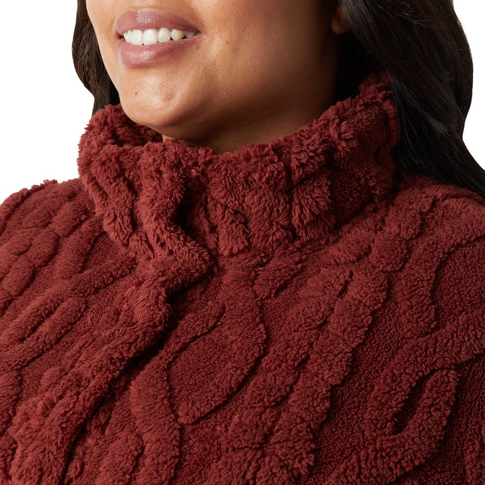 32 Degrees Women's Cable Sherpa Pullover