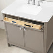 OVE Decors Margie Vanity in Stone Taupe Finish with Quartz Countertop