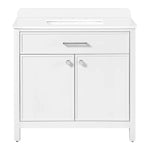 OVE Decors Margie Vanity in White Finish with Quartz Countertop