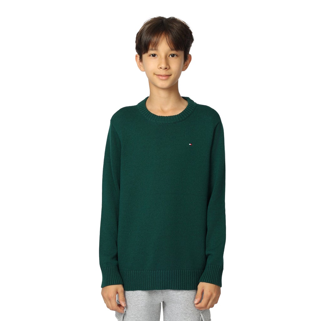 Tommy Hilfiger Boys Crewneck Sweater - Green