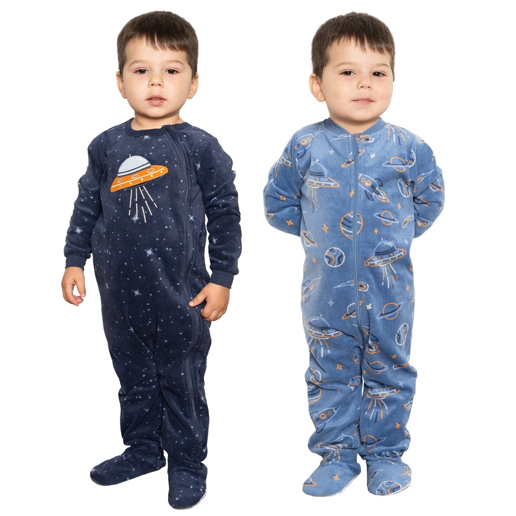 Pekkle Kids Fleece Sleeper, 2-pack - Blue