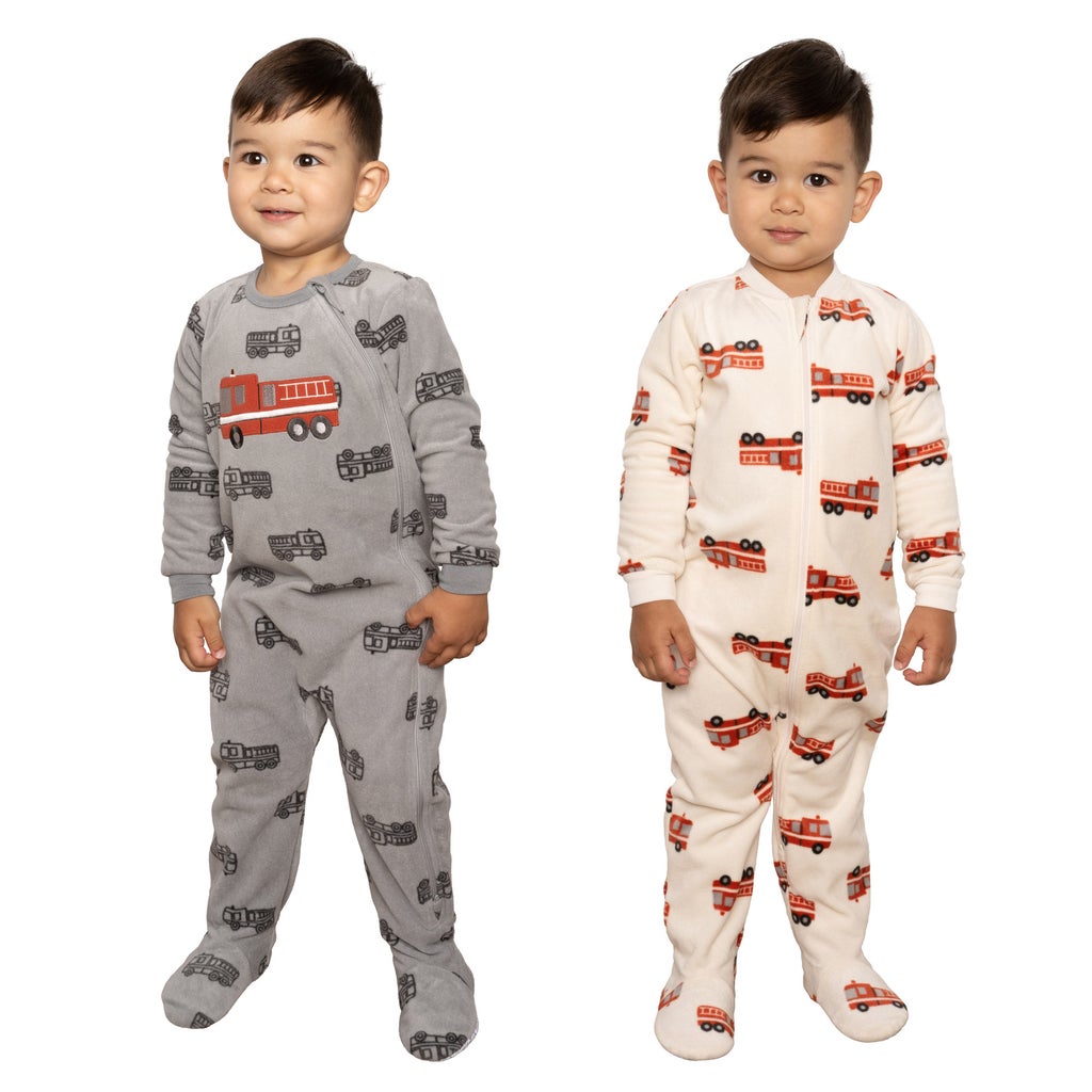Pekkle Kids Fleece Sleeper, 2-pack - Grey