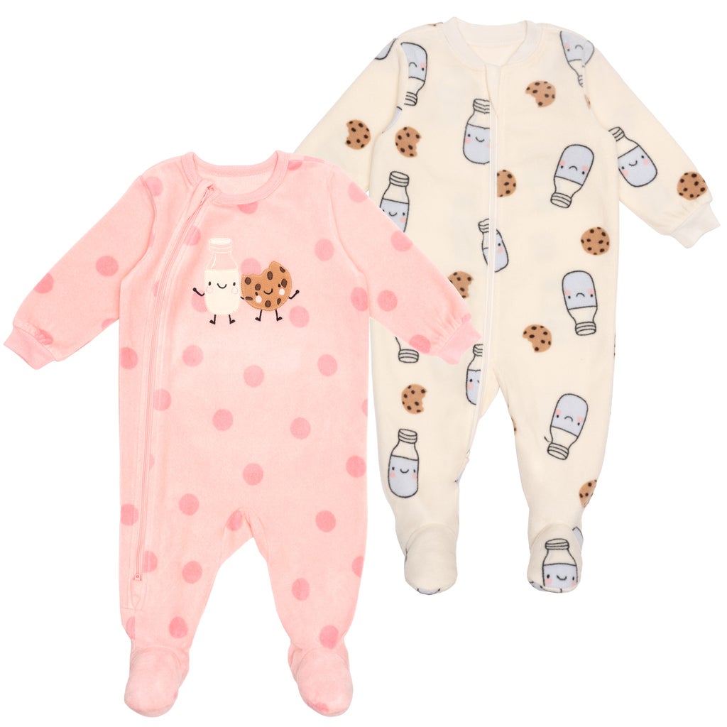 Pekkle Kids Fleece Sleeper, 2-pack
