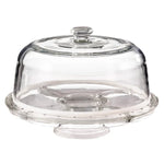 Maison Neuve Vetrina 6-in-1 Italian Glass Cake Stand with Dome
