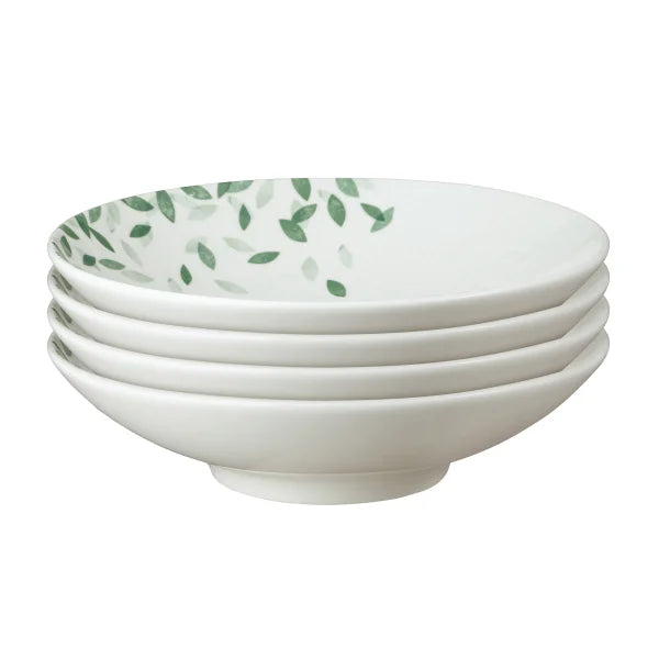 Denby Carved Deco Pasta Bowls, 4-pieces