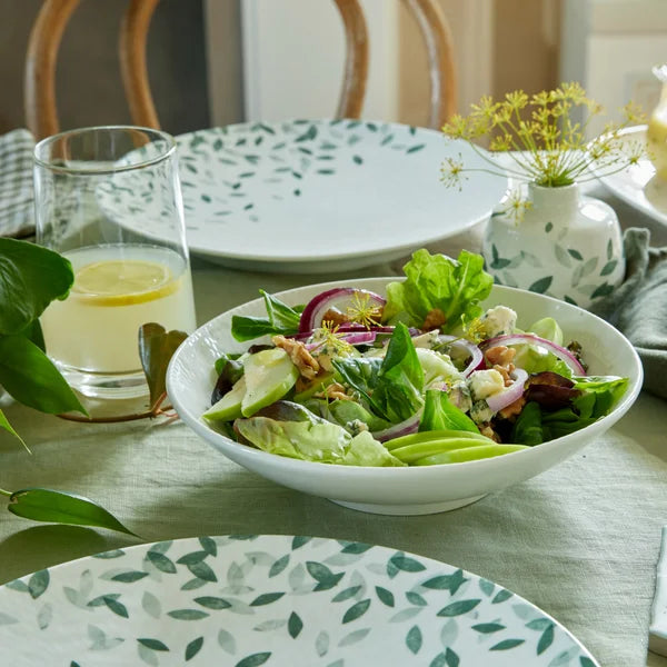 Denby Carved Deco Pasta Bowls, 4-pieces