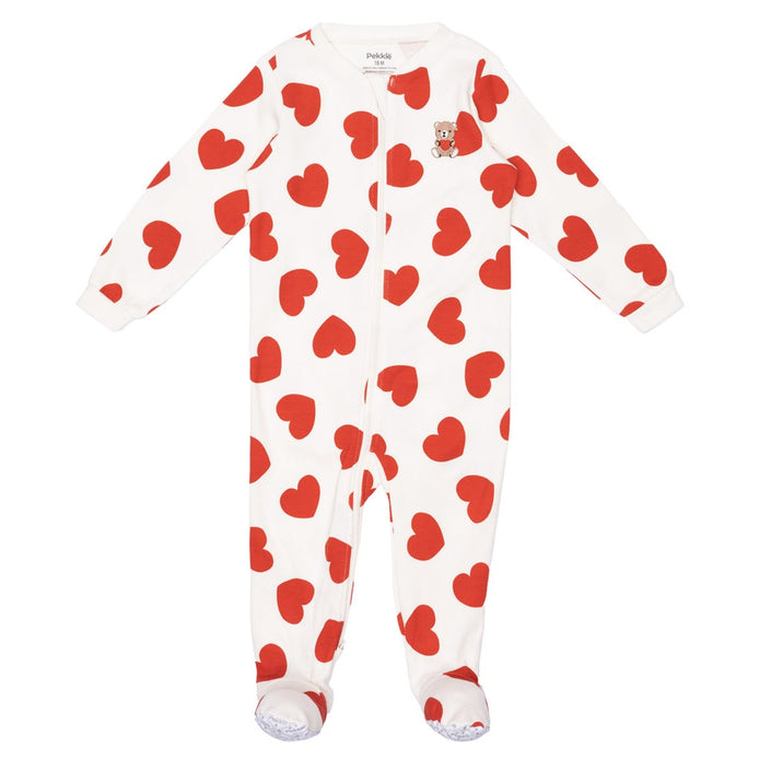 Pekkle Infant Organic Cotton Valentine's Day Sleeper, 3-pack