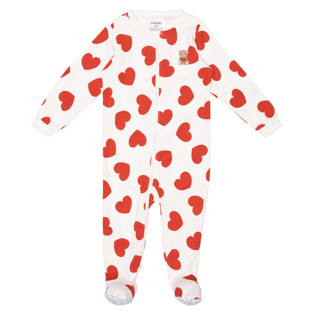 Pekkle Infant Organic Cotton Valentine's Day Sleeper, 3-pack