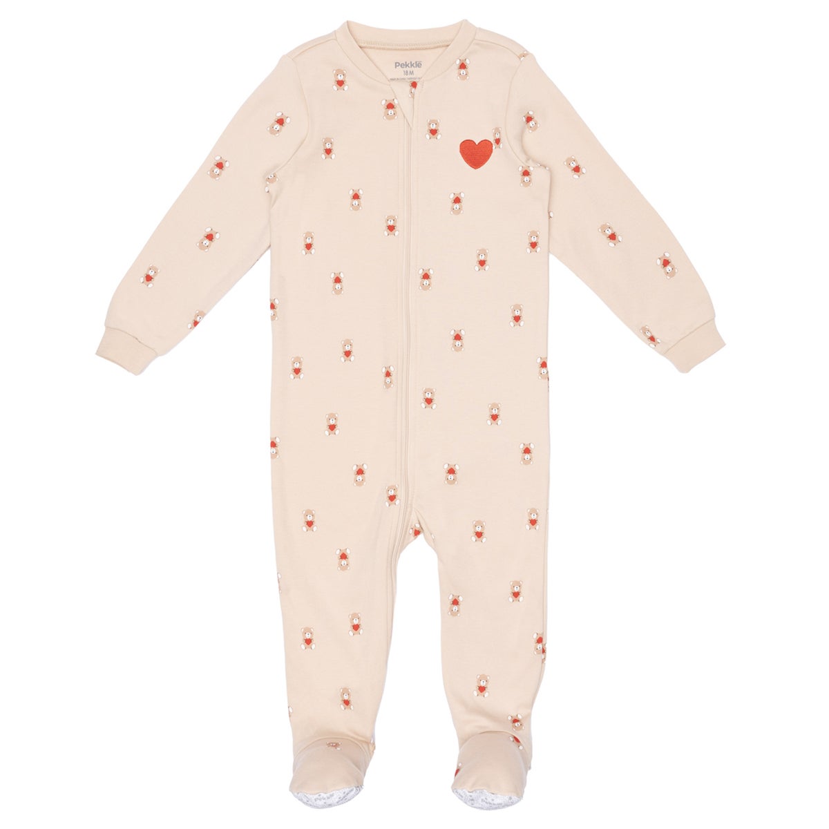 Pekkle Infant Organic Cotton Valentine's Day Sleeper, 3-pack
