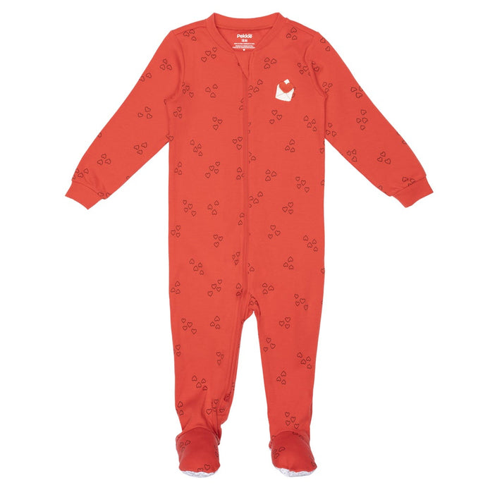 Pekkle Infant Organic Cotton Valentine's Day Sleeper, 3-pack