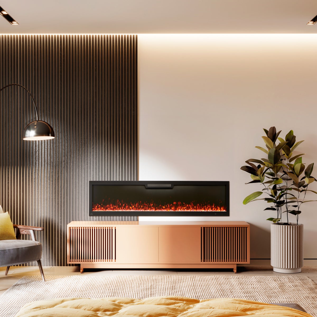 Napoleon 182.9 cm (72 in) Electric Wallmount Fireplace