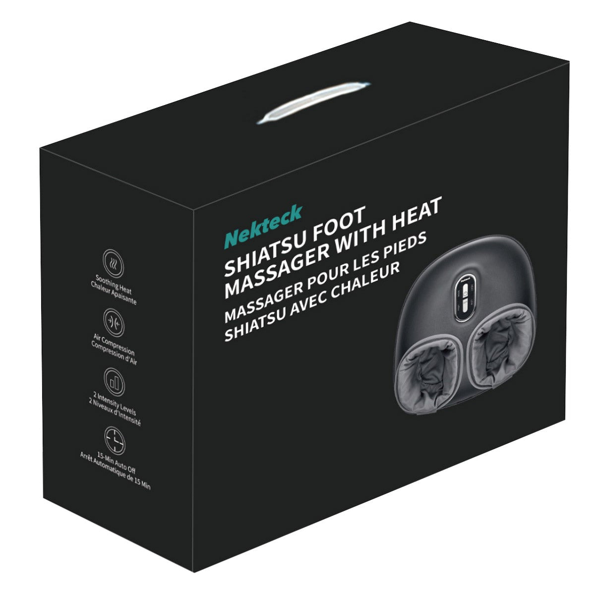 Nekteck Shiatsu Foot Massager with Heat and Deep Kneading Air Compression