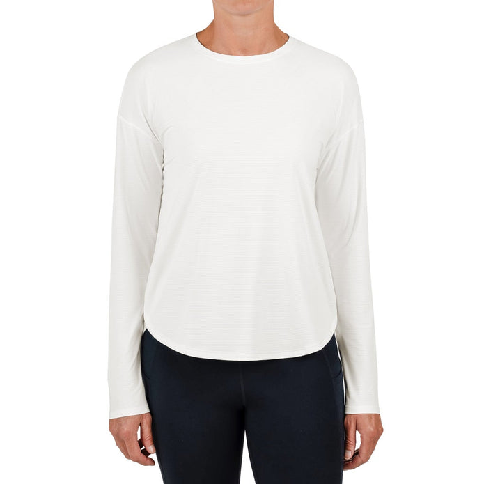 Tuff Athletics Women’s Long Sleeve Active Top - White