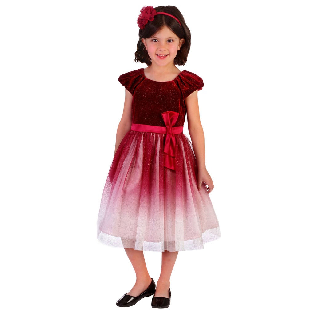Jona Michelle Girl's Holiday Dress - Red
