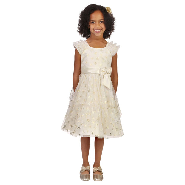Jona Michelle Girl's Holiday Dress - White