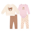 Pekkle Infant 4-piece Sherpa Set - Tan