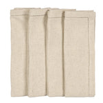 House & Home by Lynda Reeves European Collection - Cotton Linen Napkin Set, 4-piece