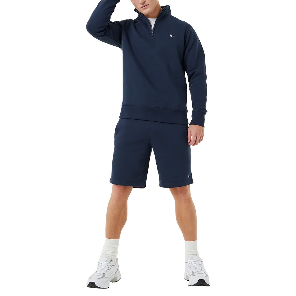 Jack Wills. Barchester Half Zip Sweatshirt - Navy
