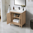 OVE Decors Kiara Vanity in Sahara Birch Finish with Quartz Countertop