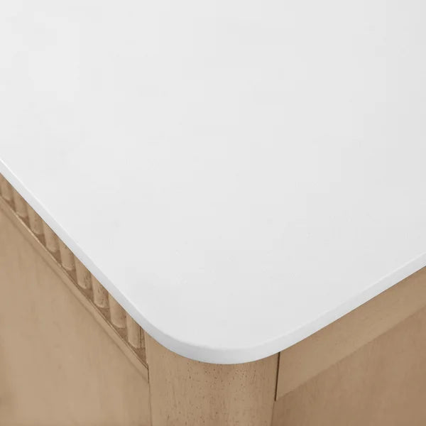 OVE Decors Kiara Vanity in Sahara Birch Finish with Quartz Countertop