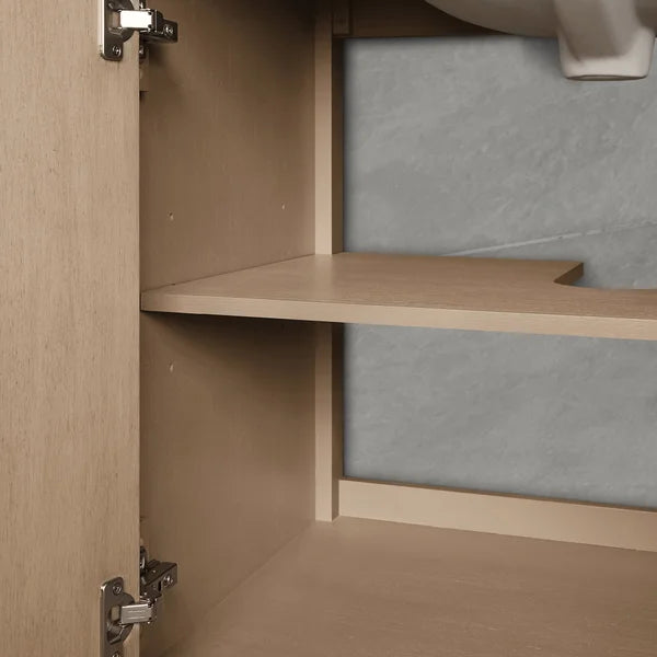 OVE Decors Kiara Vanity in Sahara Birch Finish with Quartz Countertop