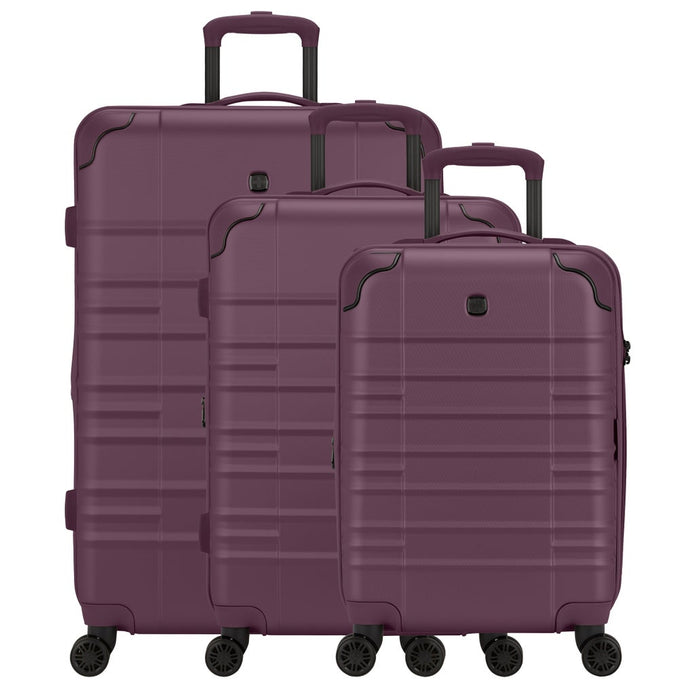 Swissgear 3-Piece Hardside Spinner Luggage Set - Purple
