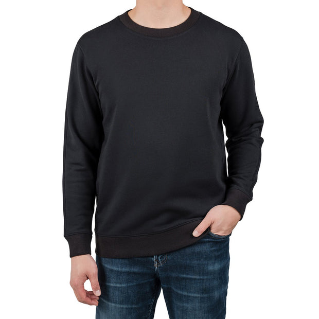 Rough Dress Men's French Terry Crew Sweatshirt - Black