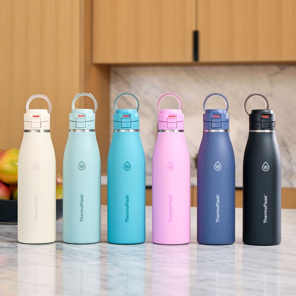 Thermoflask 740 mL (25 oz) Stainless Steel Bottle, 2-pack