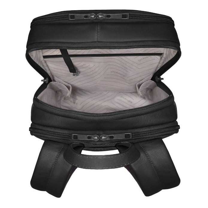 Champs Onyx Collection Classic Leather Backpack, 15 L