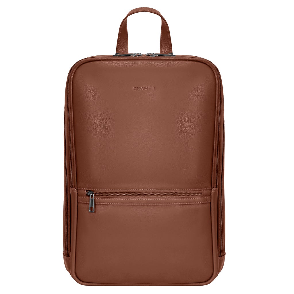 Champs Onyx Collection Classic Leather Backpack, 15 L