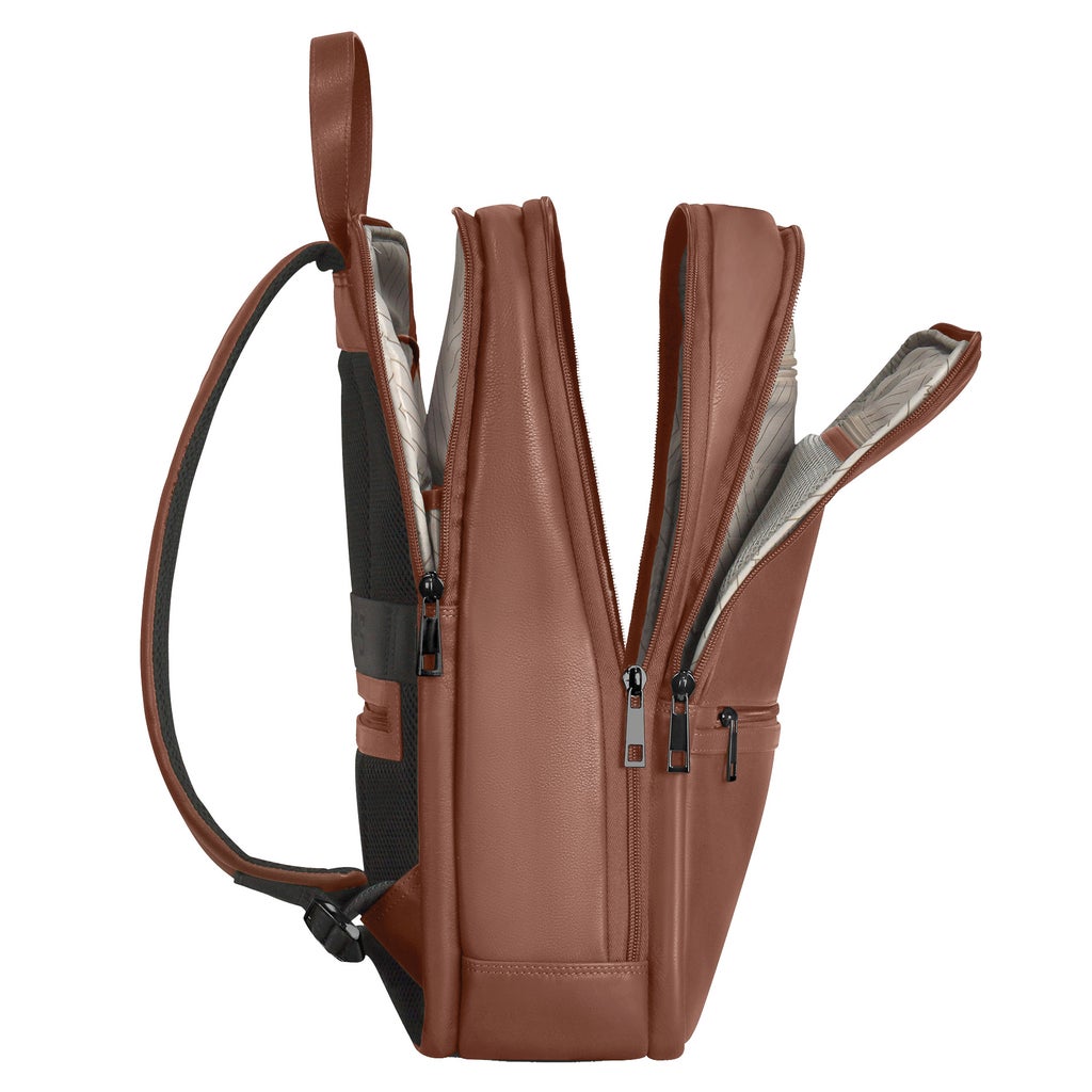 Champs Onyx Collection Classic Leather Backpack, 15 L