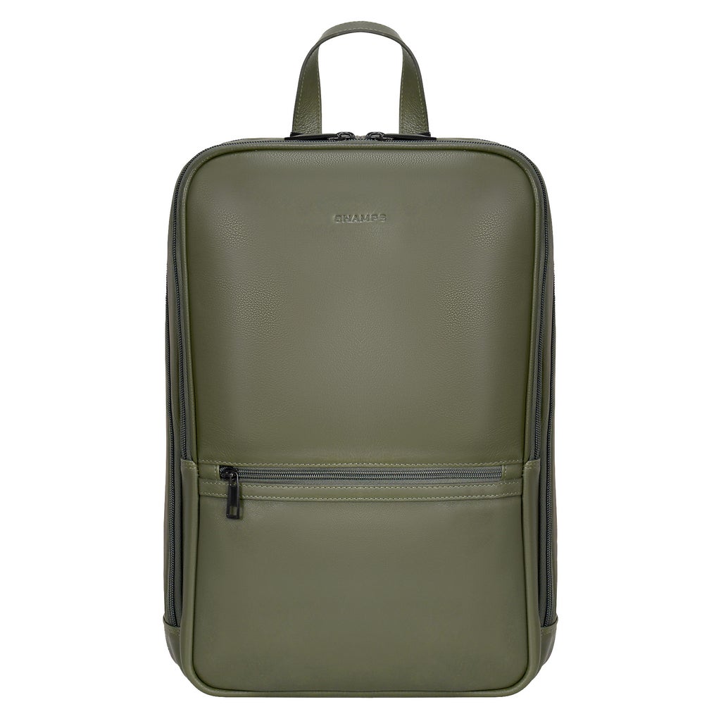 Champs Onyx Collection Classic Leather Backpack, 15 L