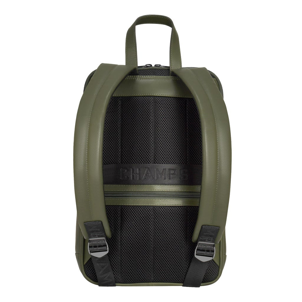 Champs Onyx Collection Classic Leather Backpack, 15 L