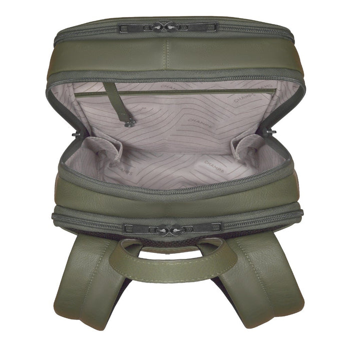 Champs Onyx Collection Classic Leather Backpack, 15 L