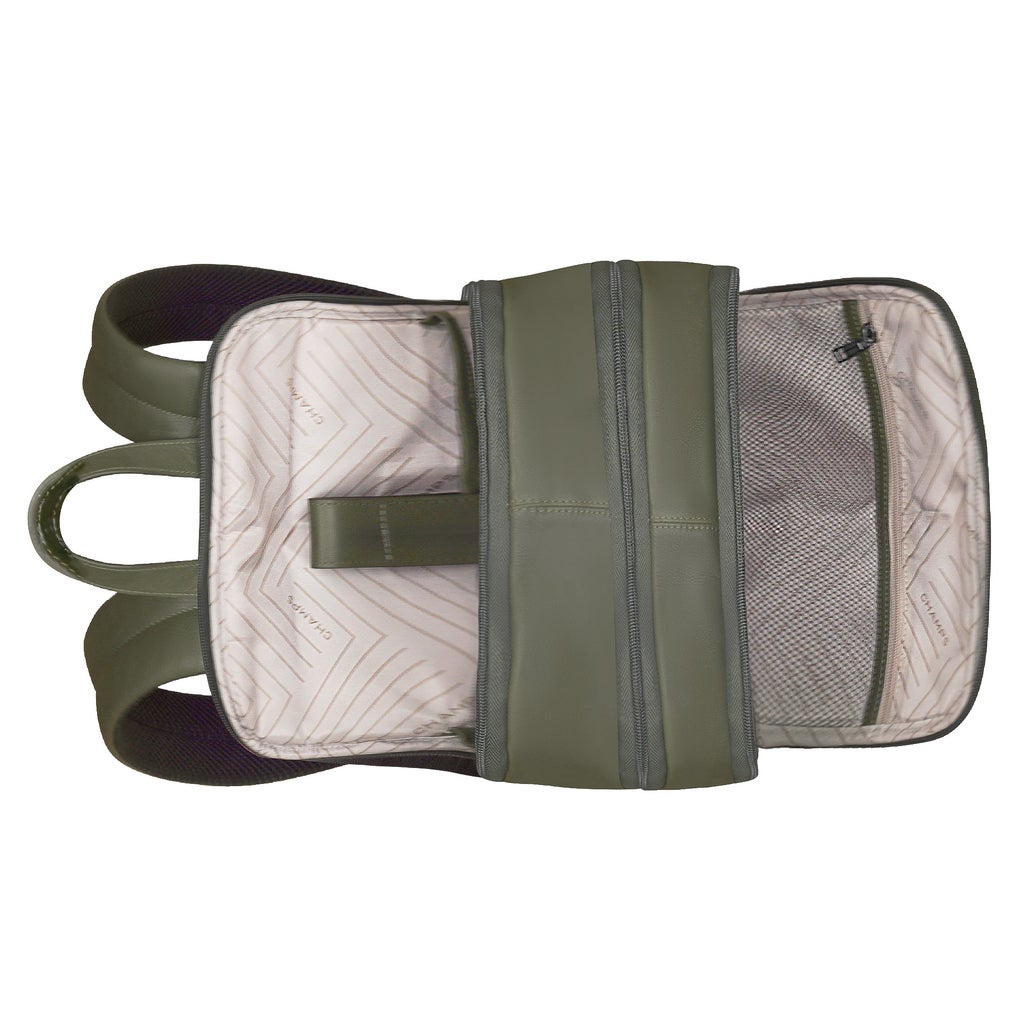 Champs Onyx Collection Classic Leather Backpack, 15 L