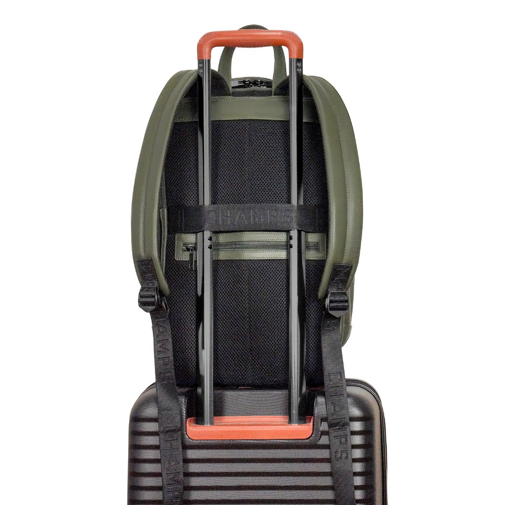 Champs Onyx Collection Classic Leather Backpack, 15 L