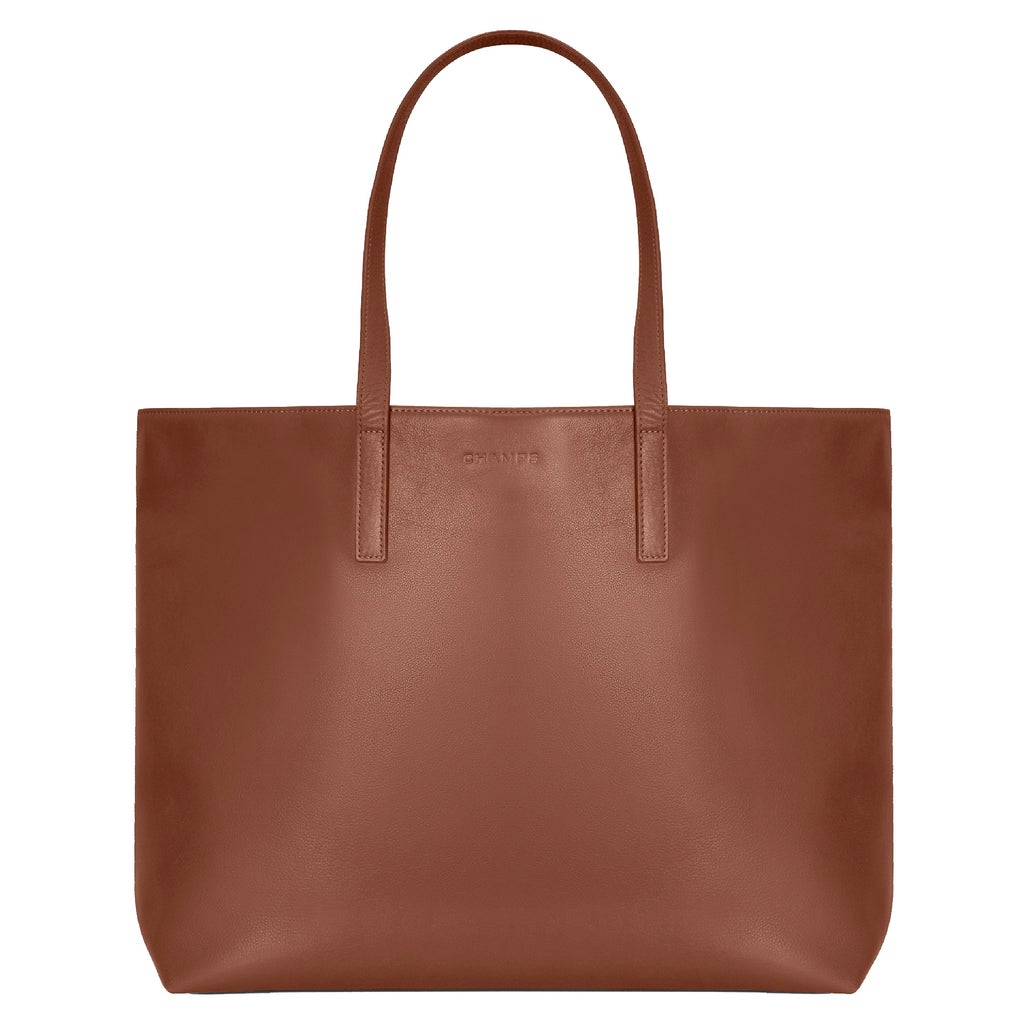 Champs Onyx Collection Leather Business Tote, 22 L