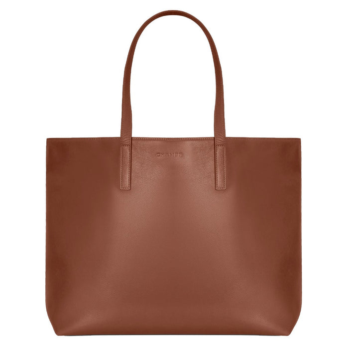 Champs Onyx Collection Leather Business Tote, 22 L - Brown