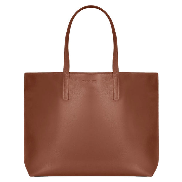 Champs Onyx Collection Leather Business Tote, 22 L - Brown