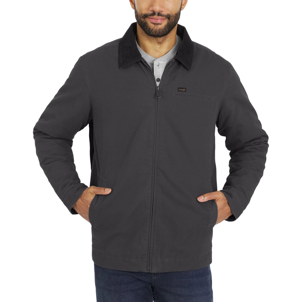 Wrangler Men’s Glenrock Canvas Work Jacket - Grey