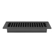 Manor House Textured Black, Low Profile Slotted Design Floor Registers, 4-pack