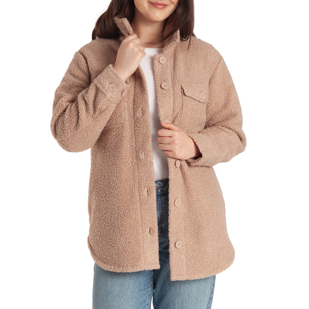 Lazypants Women's Teddy Sherpa Shacket
