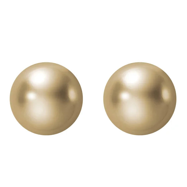 11 – 11.5 mm Golden Cultured South Sea Pearl Earrings