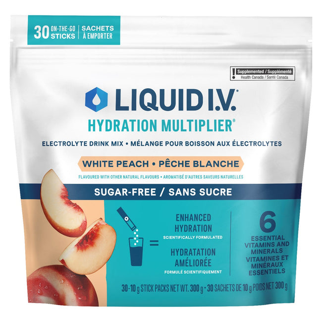 Liquid I. V. Sugar Free White Peach, 30 x 10g