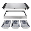 Culinary Chef Stainless Steel Triple Buffet Server and Food Warmer